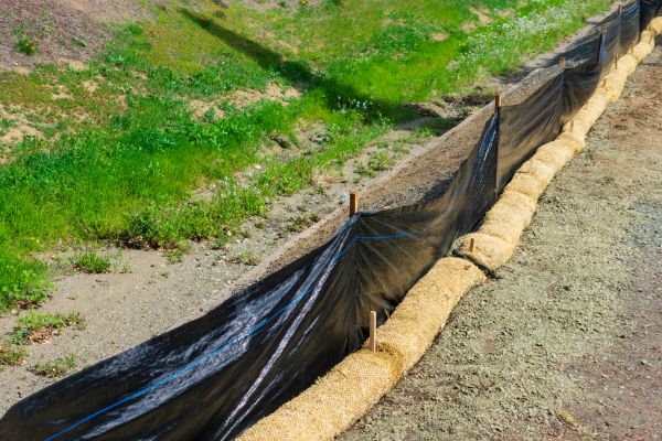 Straw Wattle Installation in Coeur D Alene